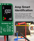 Digital Multimeter With Infrared Thermometer And Rechargeable Battery, 9999 Counts Voltmeter depicted with testing leads.