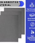 Three gray non-asbestos gasket sheets, high-temp material, 15 x 11.8 in, 0.8/1/1.2 mm thick for small engines