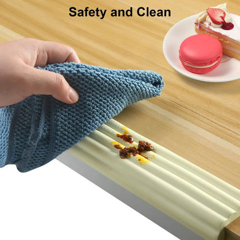 Ultimate Baby Proofing Edge Guards With Quick Stick Tape Extra Wide Soft Foam Corners for cleaning table edges with food spills.