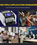 Mixed Denomination Money Counter With Touchscreen Display in business and bank environments