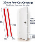 Doggo Approved Door Frame Guards Eight Pack Clear L Shaped Edge Protectors 11.8 Inch L-Shaped PC Guard for door edges.