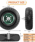 Two Pack Ten Inch Replacement Flat Free Tires For Wheelbarrows Dollies Garden Wagons Carts Hand Trucks And Lawn Mowers