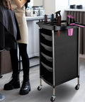 Mobile Hair Salon Tool Cart With Six Layer Design On Wheels For Spa Tattoo Studios Space Saving Barber Station Trolley with tools