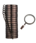 18 Designer Series Curtain Rings Set Of 18 Premium Easy Glide Metal Rings With Smooth Quiet Nylon Inserts And Clips In Bronze