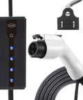 Level 1 And Level 2 Portable EV Charger, 16 Amp, 90-260V, 3.5KW, 16 Ft Cable With NEMA 5-15 Plug, charging station close-up