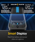 Lithium UPS Backup Power Station 1000VA 800W Sinewave Output LiFePO4 with LCD Display showing input and output status