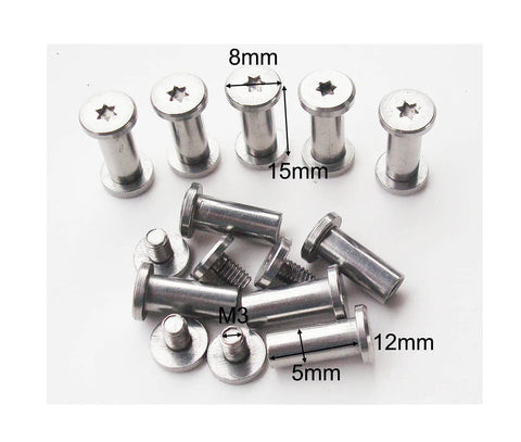 Folding Knife Bracket Bolts And Lock Shaft Rivets For DIY Knifemaking Pivot Pins And EDC Screw Fasteners Knife Handle Studs Pack Of 10 Sets