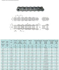 41 Roller Chain Kit With 5 Feet Of Chain And 5 Free Connecting Links For Go Karts Scooters Home And Industrial Machinery 0.5 Inch Pitch 0.303 Inch Roller Diameter 0.251 Inch Inner Width Carbon Steel diagram and specs chart
