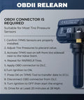 TPMS Sensor Set Of 4 433MHz Tire Pressure Monitoring System Pre Programmed Auto Relearn Replacement For Your Ride Make Model Year High Quality New Sensors Ready To Roll After A Quick 20 Minute Drive, OBDII relearn tool