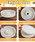 Round Bee Feeder Set, 4 Pack With Anti Drowning Sponges For 8 Frame And 10 Frame Hives, quick sugar syrup or water feeding gear instructions