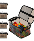 Clear TPU toy organizer bags with zippers, five-pack set, medium pouch with toys, grey color, mesh name pouches, kid-friendly.