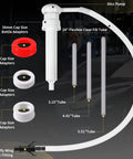Handy 30cc Fluid Pump For Gallon Bottles With 4 Cap Adapters 38mm 40mm 43mm 50mm And Extension Tubes visual components