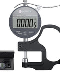 Digital Thickness Gauge For Leather Paper Fabric And Film With 0.0005 Inch Resolution And 0 To 0.5 Inch Range One Hand Operation