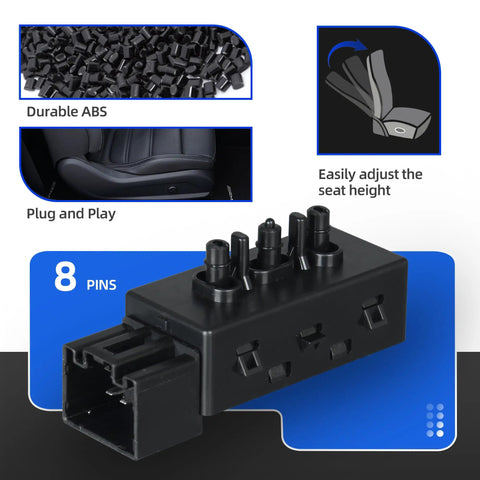 Power Seat Switch 6 Way Front Left Driver Side For Chevy Silverado Avalanche GMC Sierra Yukon Buick Allure Cadillac Replacement OE PSW87 SW5162 1S7614 12451495