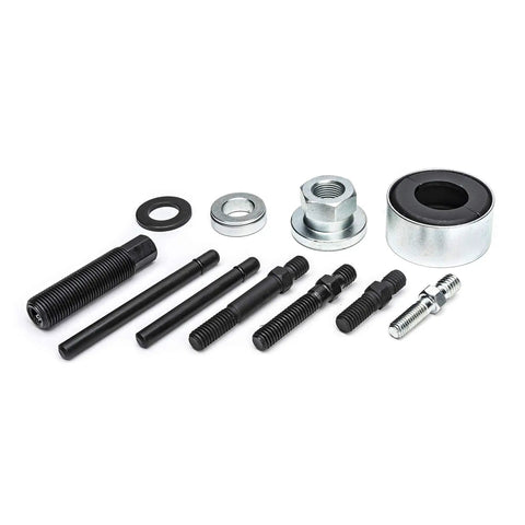 Components of Pulley Puller And Installer Set For Alternator And Power Steering Belts Pro Grade Tool Kit Built For Tough Auto Repairs
