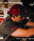 Man wearing True Wireless Earbuds With 31 dB Noise Reduction, Bluetooth Headphones, Noise Isolating Mic while working on car engine
