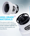 BlueStars pressure relief valve replacement kit: white plastic valves with black seals, pack of 2