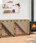Heavy Duty All Weather 8Ft Firewood Rack Cover Waterproof Outdoor Storage 600D Oxford With PVC PU Coating Universal Fit