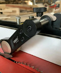 Heavy Duty Table Saw Stock Guides That Nail Perfect Alignment Every Time Pro Shop Jig setting aligned on saw blade for precision cuts