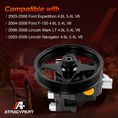 Beefy Steering Pump With Pulley Replacement For Ford F150 2004 2008 Expedition 2003 2006 Lincoln Mark LT 2006 2008