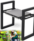 Heavy Duty Garden Kneeler And Seat With No Slip Anti Tip Stability, Foldable Ergonomic Handles, Wide 12.7 Inch Cushioned Pads