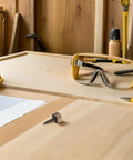 Top Shelf Copper Self Tapping Screws With Decorative Caps For Mirror And Wood Fastening Rust Resistant Hardware Kit on a workspace.