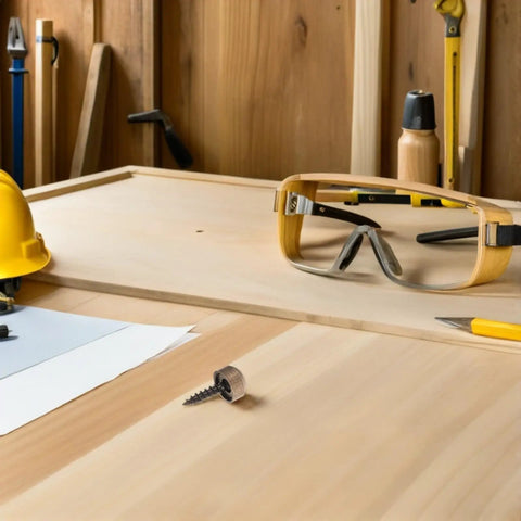 Top Shelf Copper Self Tapping Screws With Decorative Caps For Mirror And Wood Fastening Rust Resistant Hardware Kit on a workspace.