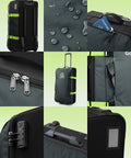Gonex 30-inch green water-repellent nylon rolling duffle bag with wheels, TSA lock and telescoping handle