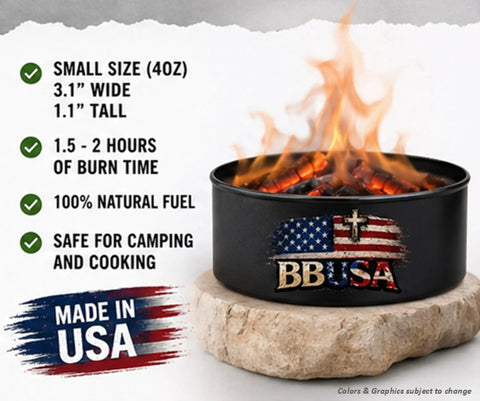 Campfire In A Can Portable Mini Fire Pit For Marshmallows And Smores Made In USA Trail Ready For Hiking Backpacking Camping And Emergencies Compact One Pack With A 1.5 To 2 Hour Burn Time Lightweight Four Ounces