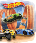 Racing Theme Balloon Bouquet Pack Of 5 Foil Balloons In Bright Multi Color, featuring Hot Wheels cars and racing track design.
