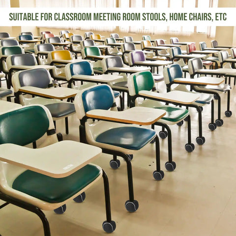 Heavy Duty Precut Tennis Ball Chair Leg Covers 150 Piece Black Bundle Silent Glide Furniture Protectors on classroom chairs.