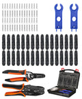 Must Have All In One Solar Crimping Kit With 30 Pairs MC4 Connectors For 14 To 10 AWG Wiring Includes Crimper Stripper