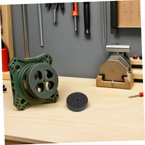Cool 6pc Nylon Buffing Wheels With 10mm Hole For Bench Grinder Polishing And Grinding Tasks That Make Your Tools Look Brand New Fast on workbench.