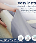 Installing Foam Toddler Bed Rail Bumper 1 Pack for Safer Sleep No Metal Bed Side Guard Kid Friendly Guard Rail for Toddlers and Kids CertiPUR-US Foam for Twin Full Queen King Beds