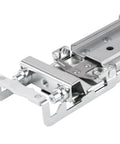 Close-up of No-Fuss Tool-Less Ball Bearing Sliding Rail Kit for Rackmount Chassis, metal construction, easy install feature visible
