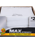 Box of Water And Tear Resistant Poly Bubble Mailer With Air Lock Technology For Shipping Self Sealing Lightweight 8.5 Inch By 11 Inch White 25 Pack Great For Documents Catalogs And Small Packages