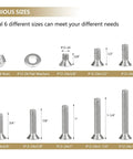Various sizes of #12-24 Phillips countersunk screws, washers, and nuts in 304 stainless steel for versatile fixes.