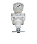 Front view of SAR400T-N04BG 1/2 Inch NPT Compressed Air Regulator With T Handle, Gauge And Bracket, Relieving Knob Control