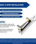 Dryer Thermal Fuse WP3392519 Universal Replacement For Whirlpool Maytag with installation steps illustration.