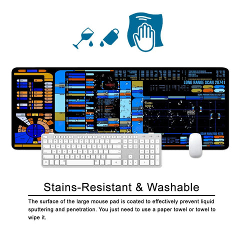 Blue Large Gaming Mouse Pad Desk Mat XL 31.5 Inch By 11.8 Inch For Gaming And Work Wide Surface To Hold Keyboard And Laptop Non Slip Smooth Finish Go To Console Style Desk Accessory Setup Essential