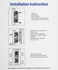 Installation instructions for Slick Hidden Door Hinges Pack Of 2, 6 Inch Concealed Zinc Alloy Butt Hinges In Black.