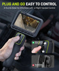 Articulating Borescope 210 Degree Two Way Slim 0.22-Inch Probe Endoscope With High Brightness LED Lights control display
