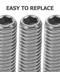 Close-up of 10 Piece Full Thread Hex Socket Screws Set Self Tapping Cup Point Grub Screws Replacement Kit For Yoyo Axle Door Handles Towel Racks Durable Steel Fasteners With Easy Install And Precision Fit For Quick No Fuss Repairs