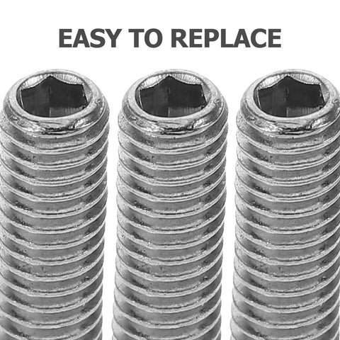 Close-up of 10 Piece Full Thread Hex Socket Screws Set Self Tapping Cup Point Grub Screws Replacement Kit For Yoyo Axle Door Handles Towel Racks Durable Steel Fasteners With Easy Install And Precision Fit For Quick No Fuss Repairs