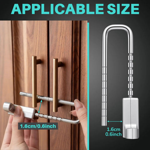 2 Pack 4 Digit Combination Cabinet Lock U Shaped Padlock With Adjustable Width For Gym Lockers And Outdoor Fences 0.6 Inch Shackle Metal Lock
