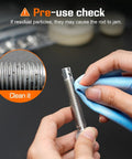 Cleaning a rod from the Watch Press Tool Set Back Case Closer For Closing The Back Cover And Battery Replacement Opener Remover Repair Kit.