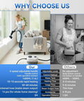This bad boy 2500W Handheld Steam Cleaner blasts grease and grime in seconds while cleaning windows and upholstery.