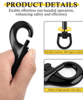 Top Tier Badass Rugged Zinc Alloy Swivel Trigger Snaps 2.67 Inch Single Sided Clips demonstrating one-handed operation.