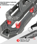 Integrated winch fairlead with magnets and clip installation for Beefed Up Heavy Duty 13500 Pound Electric Winch