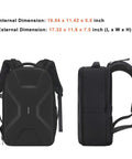 Hard Shell Waterproof Camera Backpack For DSLR SLR And Mirrorless Gear With Tripod Holder And Laptop Compartment side view